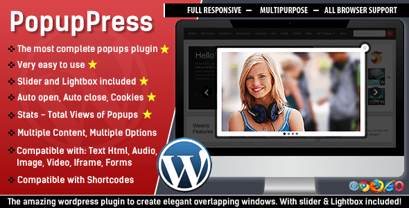 PopupPress - Popups with Slider & Lightbox for WP