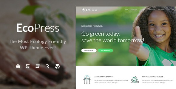 Eco Press – Nature, Ecology &amp; NGO WordPress Theme