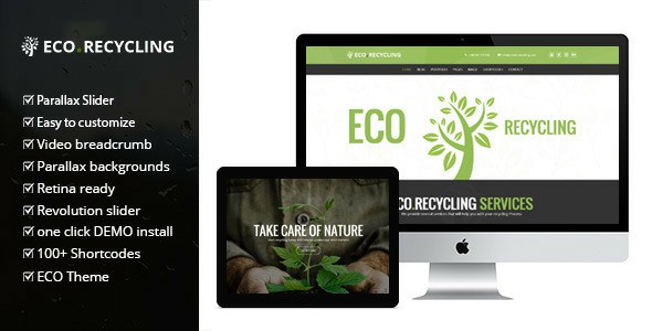 Eco Recycling – Nature &amp; Ecology WordPress Theme