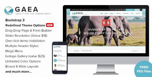 Gaea – Environmental WordPress Theme