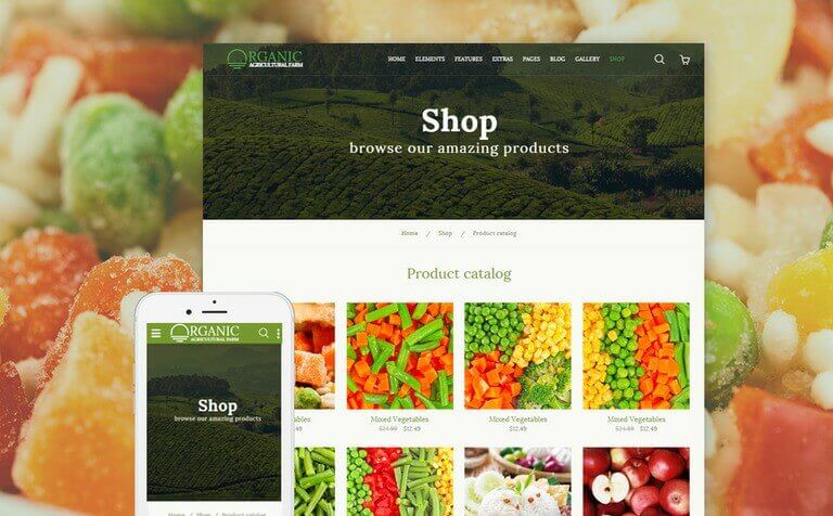 Organic GÇô Agriculture Farm Multipurpose Website Template